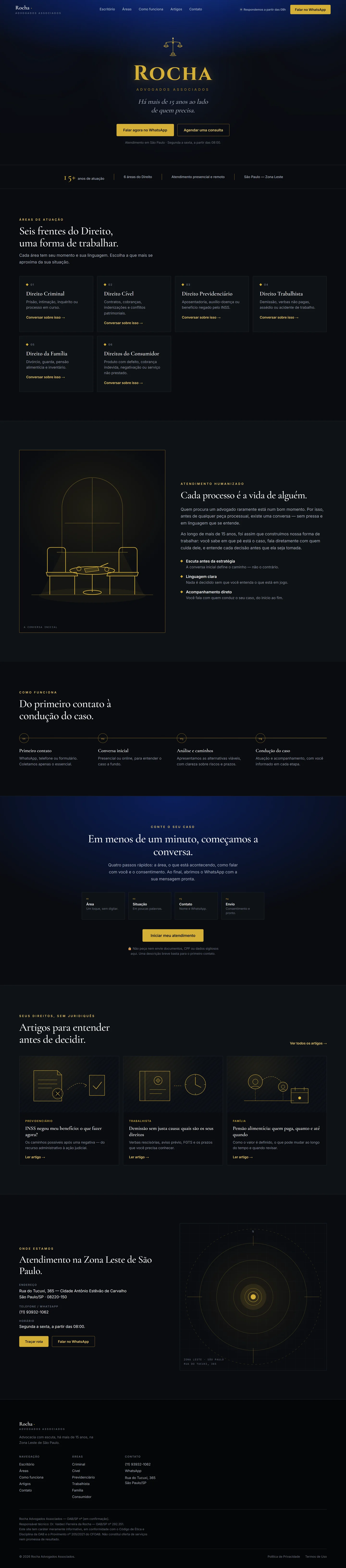 Site do Rocha Advogados Associados